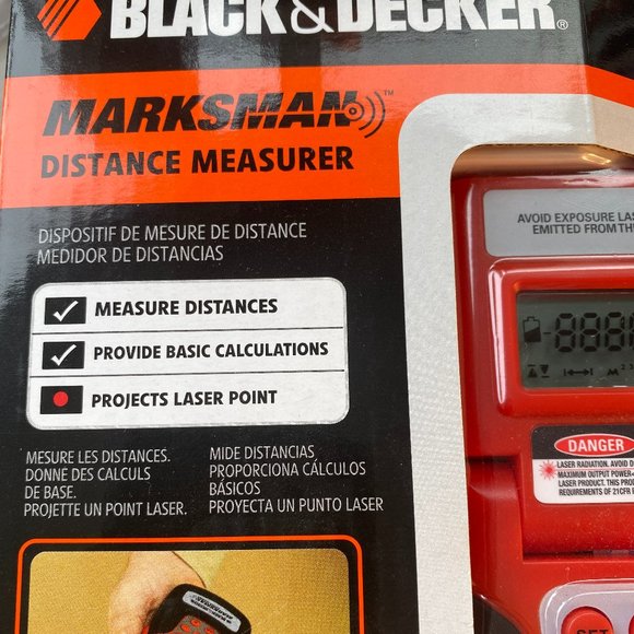 💰 5 FOR $40 / BLACK & DECKER MARKSMAN DISTANCE MEASURER (BNIB) - Picture 2 of 5